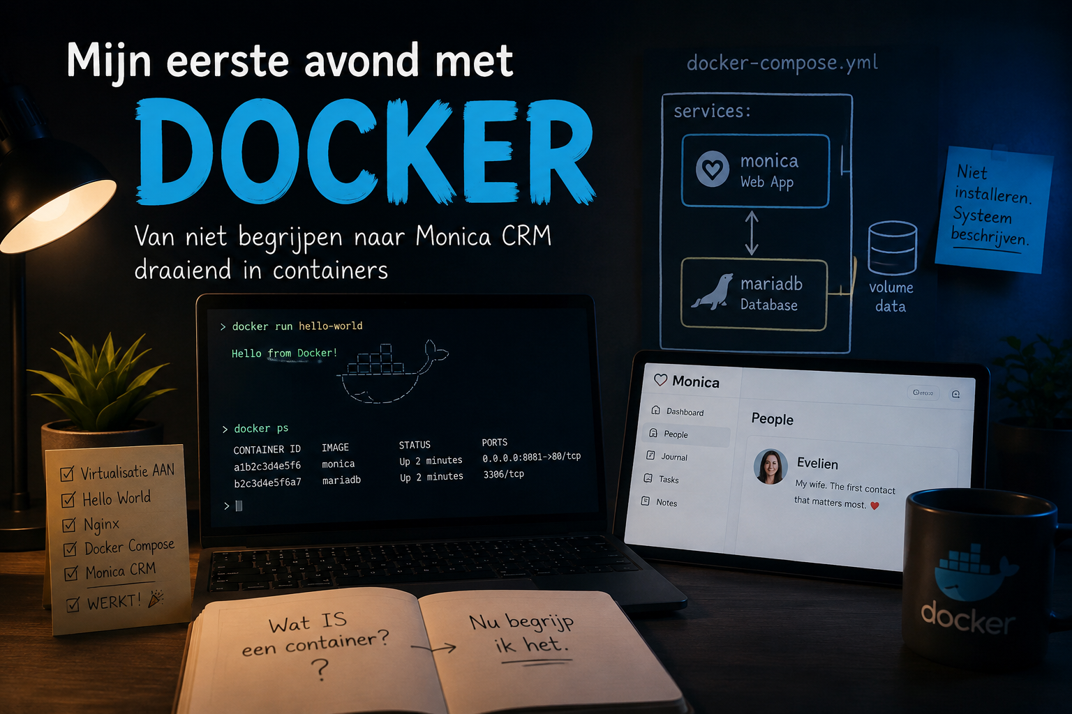 Mijn eerste avond met Docker